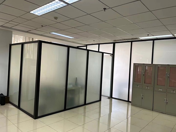 整层铝型材单玻磨砂隔断